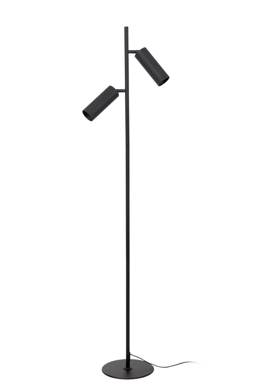 Lucide CLUBS - Vloerlamp - 2xGU10 - Zwart - uitgezet
